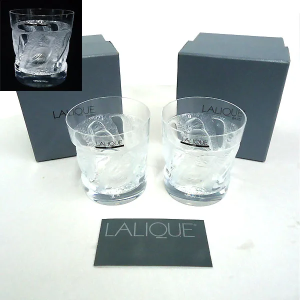 LALIQUE/ラリック◆ユロット/ロックグラス◆ペア・未使用品